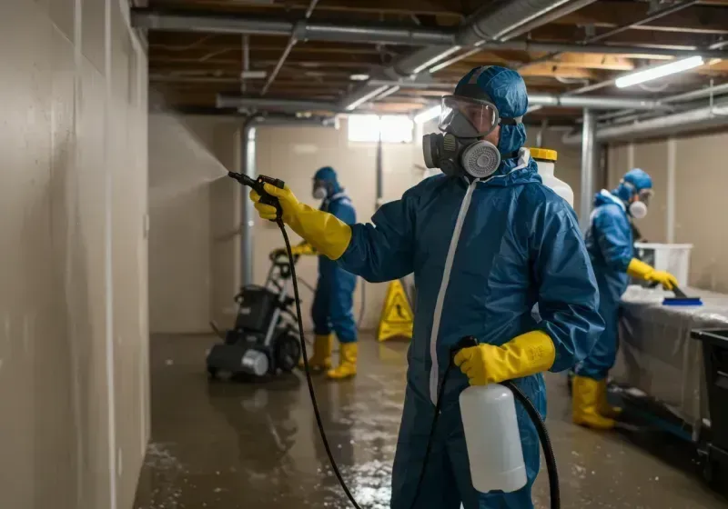 Basement Sanitization and Antimicrobial Treatment process in Pulaski County, VA