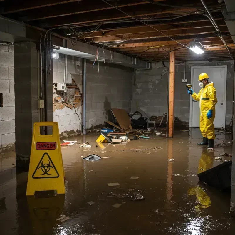 Flooded Basement Electrical Hazard in Pulaski County, VA Property