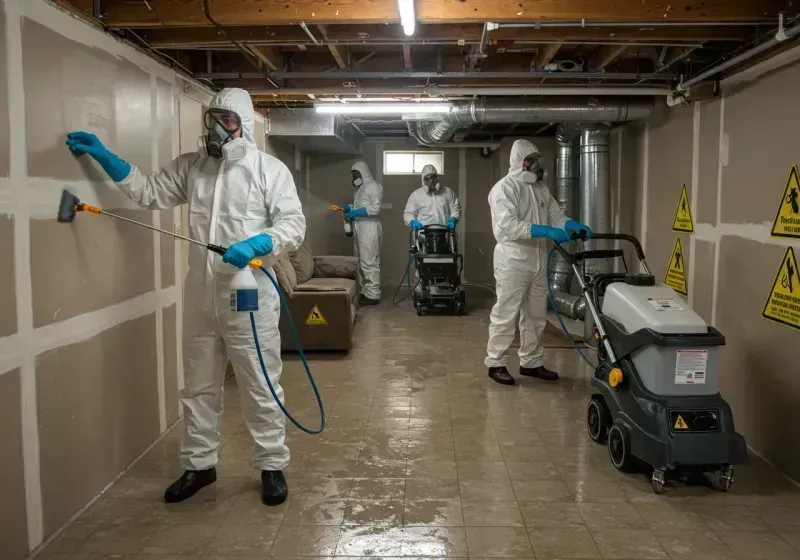 Basement Moisture Removal and Structural Drying process in Pulaski County, VA